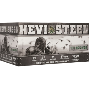 Hevi-Shot Hevi-Steel 12 Gauge Ammo 3" #2 Steel Shot 1-1/4 oz Box of 100