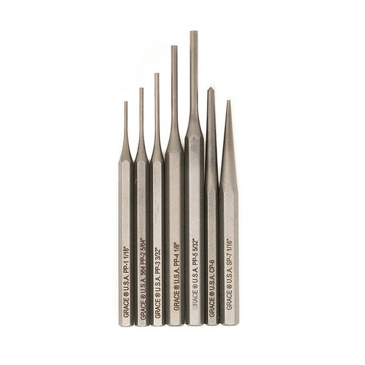 Grace USA Steel 7-Piece Punch Set