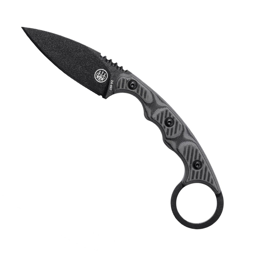 Beretta Crater Moon Fixed Blade Knife, Dark Gray/Black