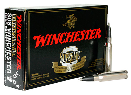 Winchester 308 168gr Ballistic SilverTip Rifle Ammunition 20rds - SBST308A