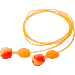 Howard-Leight Howard Leight TrustFit Pod Corded Push-In Reusable Foam Ear Plugs 28dB Case 100 Pairs