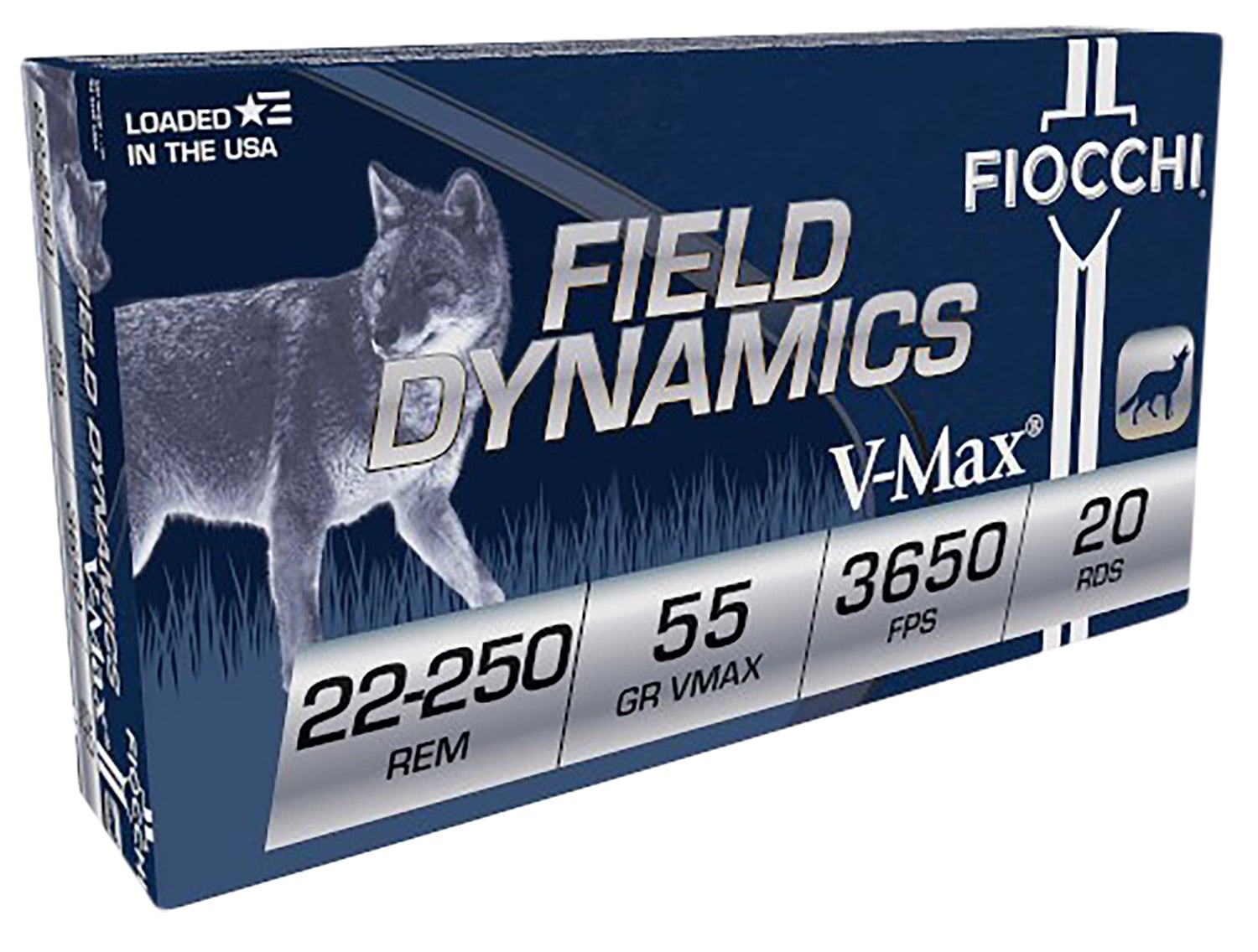Fiocchi FXT Centerfire Rifle Ammo 22-250 Rem. 55 gr. V-Max 20 rd. - No Credit Card Fees - Low, flat rate shipping