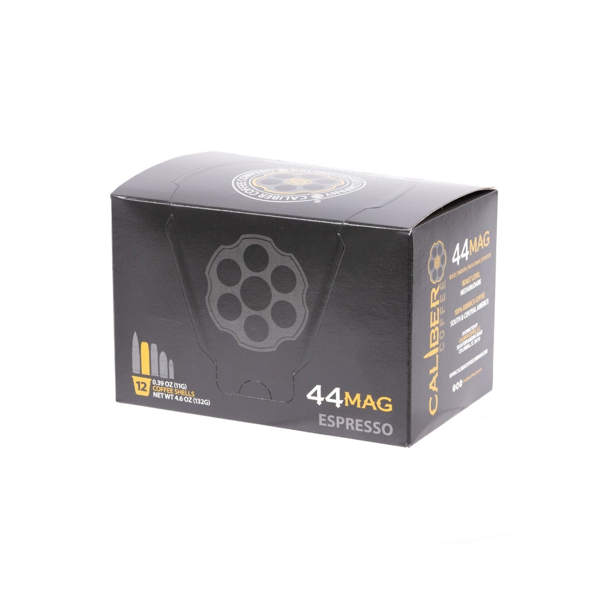 Caliber Coffee .44 Mag Espresso Roast, 12 Count Shells