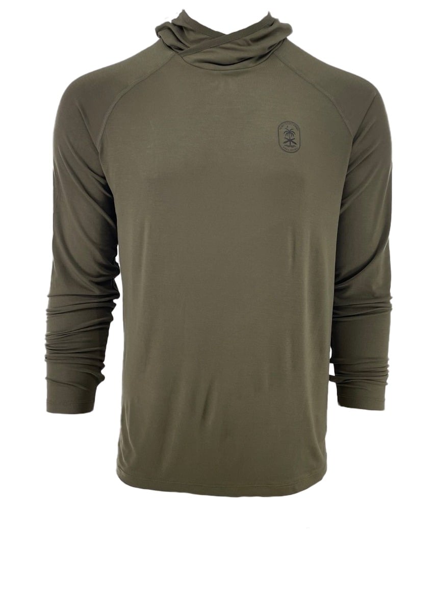 PSA Performance Hoodie with Logo, Olive Solid - Small