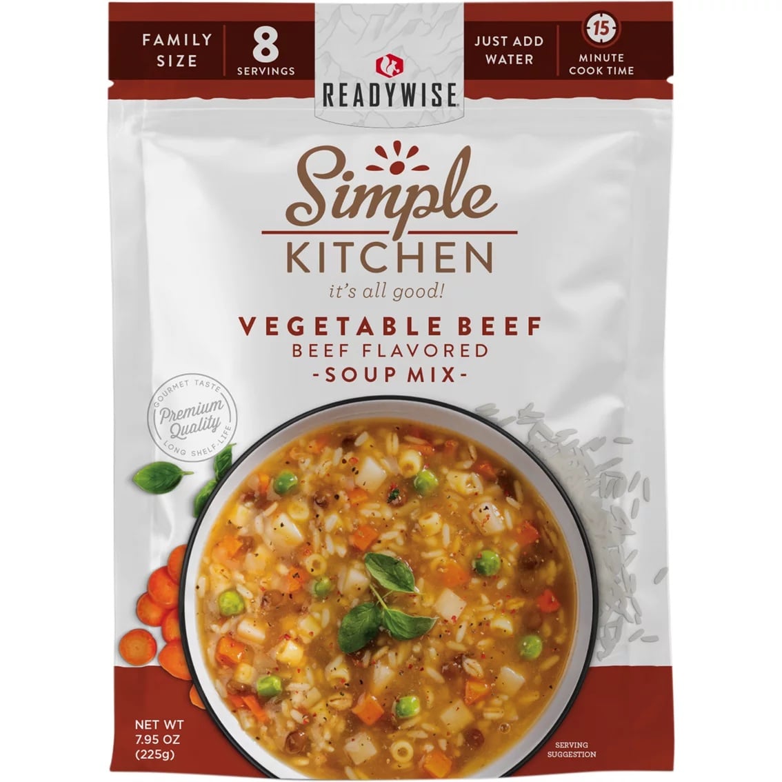ReadyWise Simple Kitchen Vegetable Beef Soup Mix 6 Count - RWSK05-067