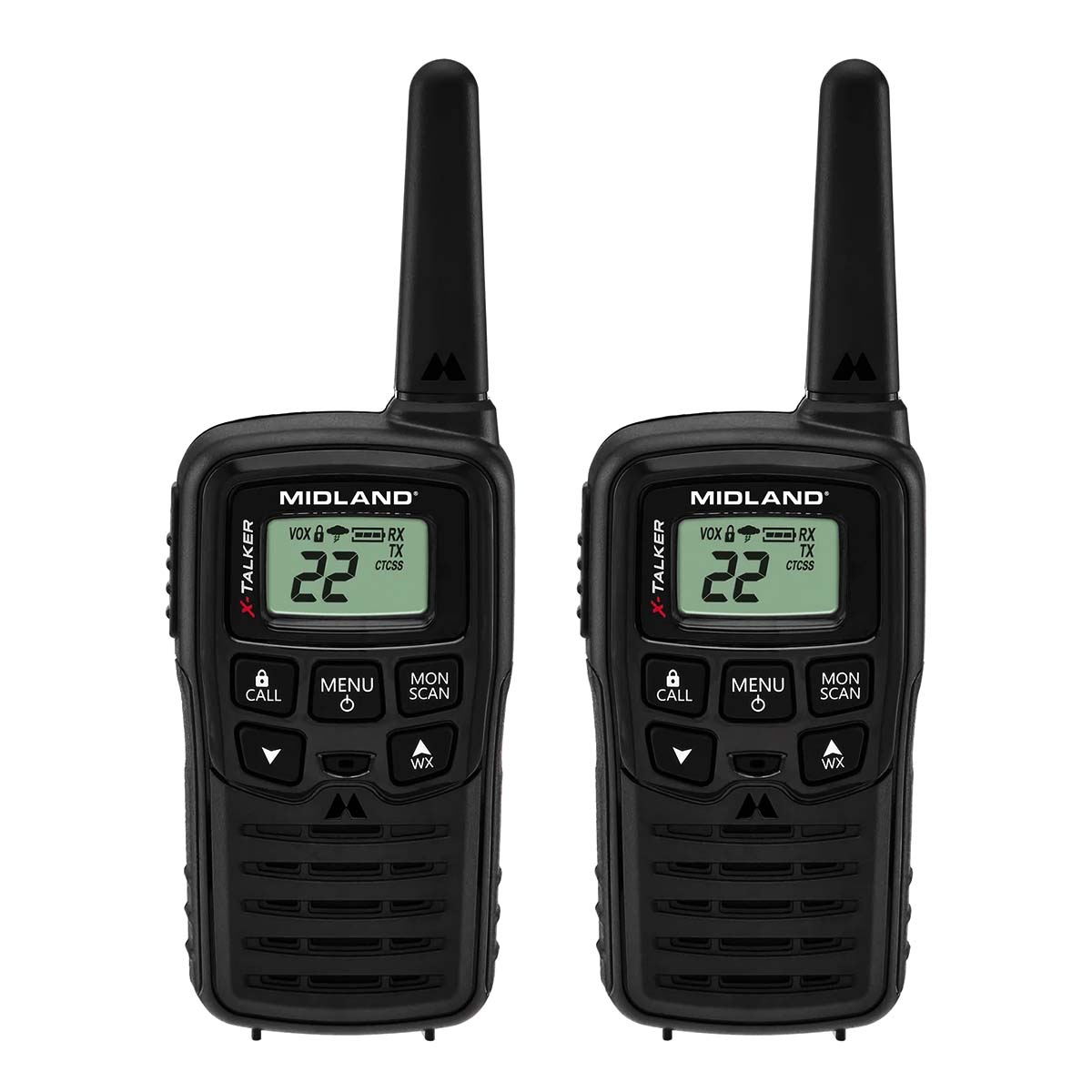 Midland X_TALKER Two_Way Radios, Black/Red - T31VP