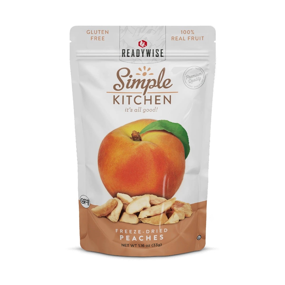 ReadyWise Simple Kitchen Freeze Dried Peaches 6 Count - RWSK05-008