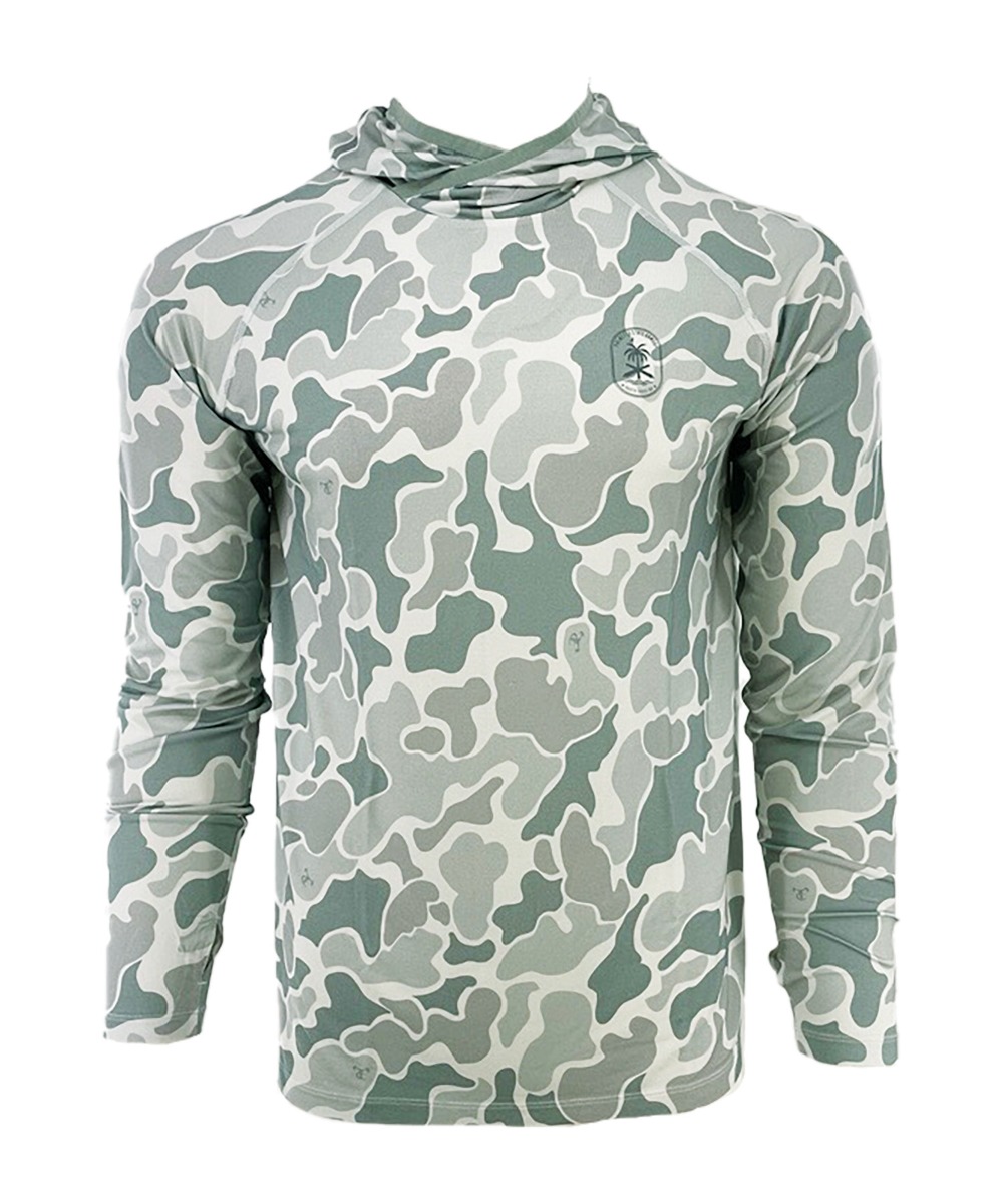 PSA Performance Hoodie with Logo, Whisper Green Camo, Medium
