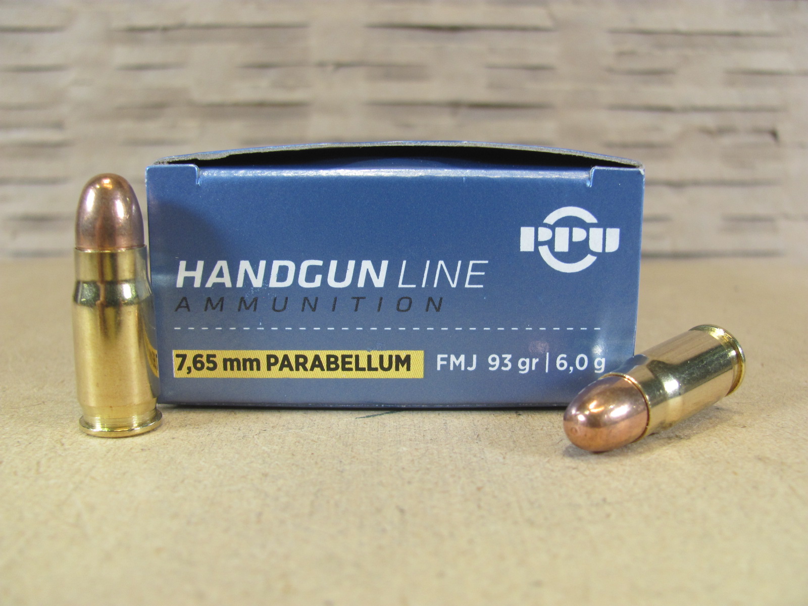 50 Round Box – 7.65 mm Parabellum Ammo – 93 Grain FMJ – Prvi Partizan PPH765P