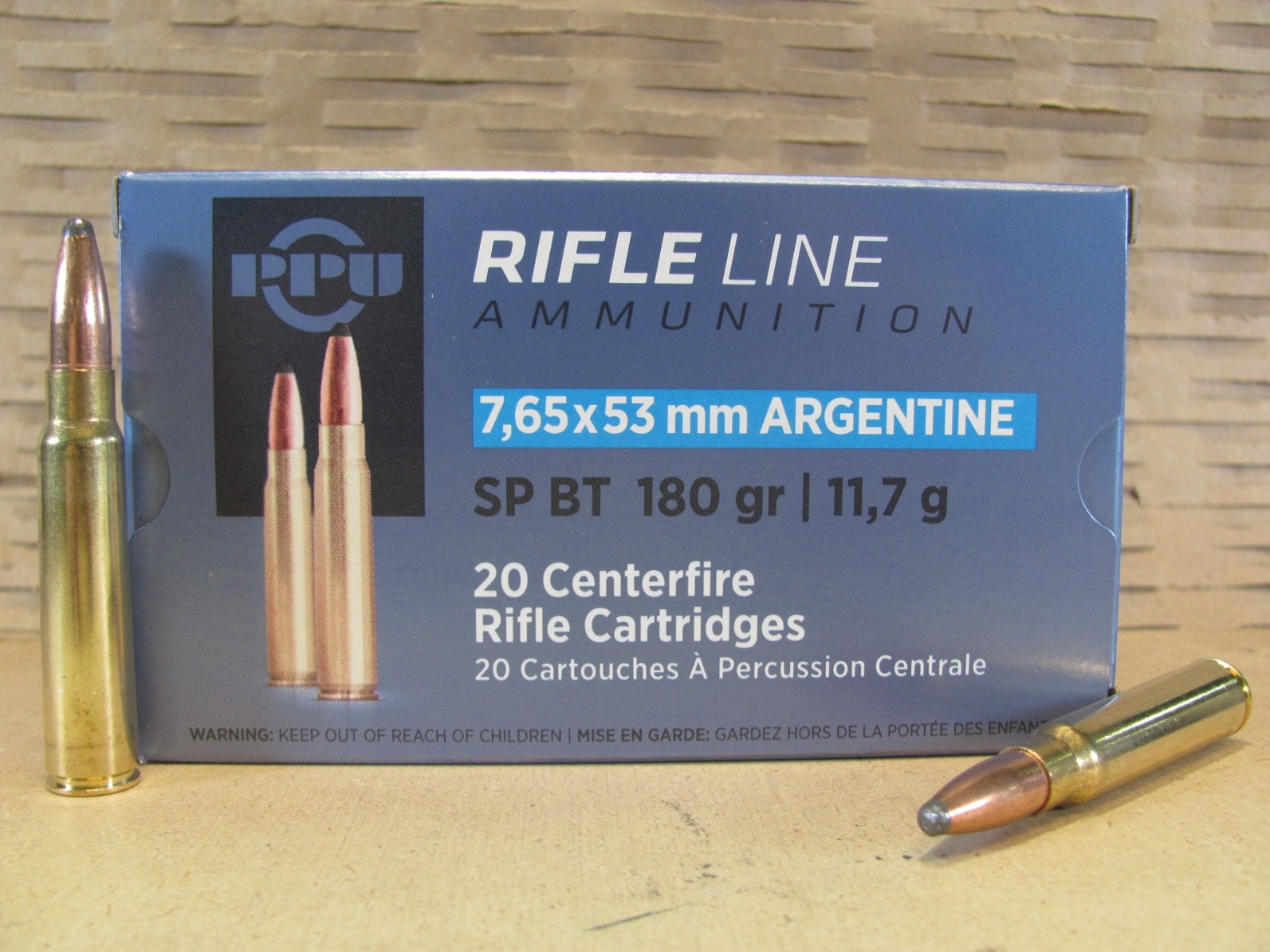200 Round Case – 7.65×53 Argentine Mauser 180 Grain Soft Point Ammo by Prvi Partizan – PP7AS