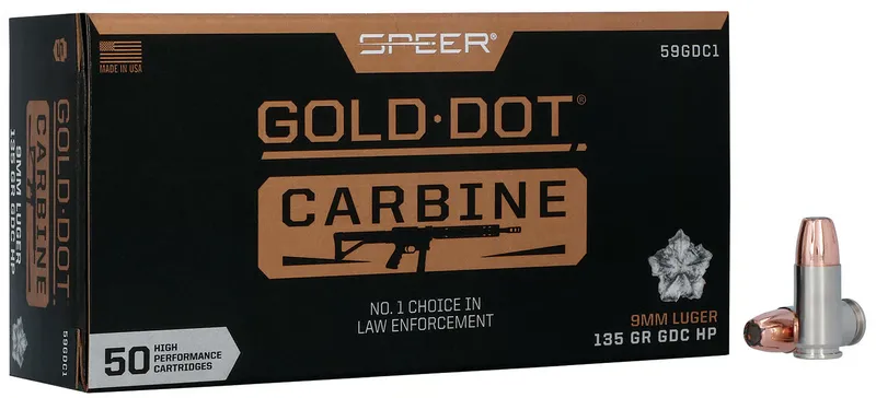 SPEER 9MM  GOLD DOT HOLLOW POINT