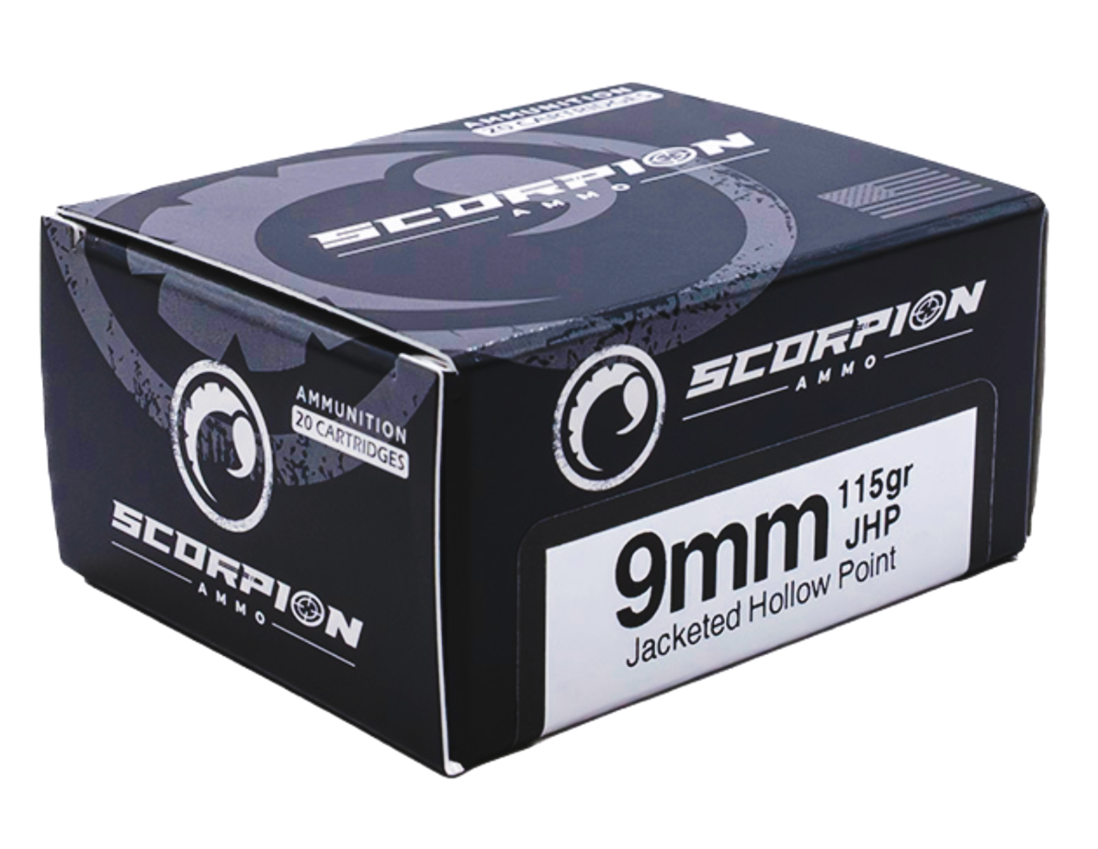 SCORPION 9MM 115GR JHP 20RD BOX - No Credit Card Fees - Low, flat rate shipping