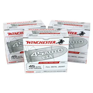 WIN AMMO USA .45ACP 600RDS/CS 230GR. FMJ-RN CASE