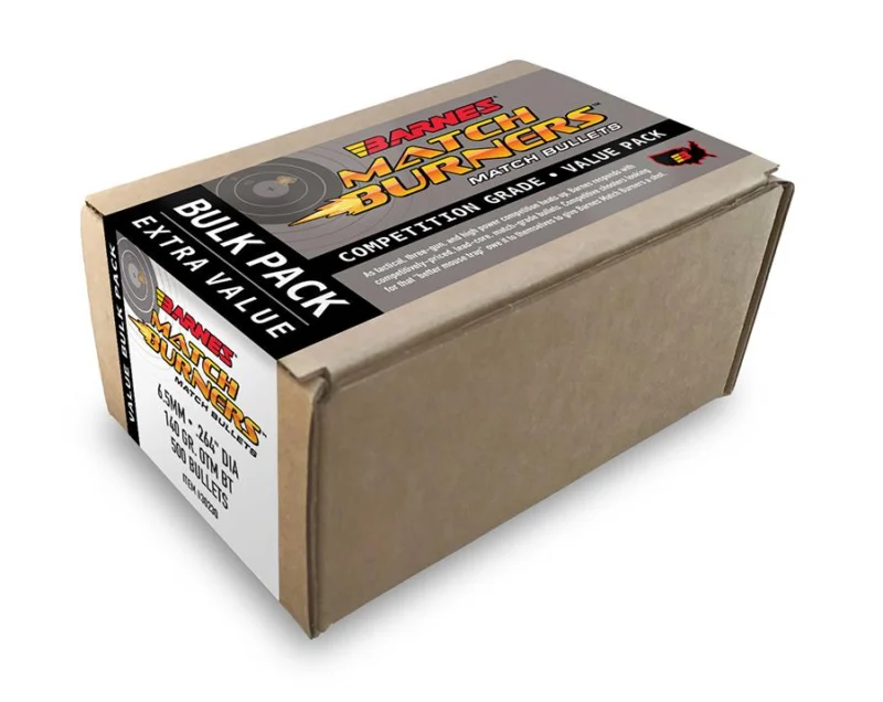 Barnes Match Burners Rifle Bullets 6mm .243" 105 gr BT MATCH 500/Box