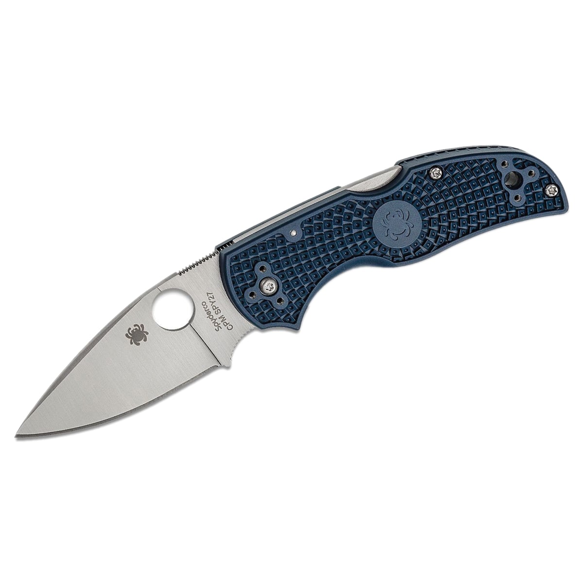Spyderco Native 5 Lightweight Folding Drop Point Knife, Cobalt Blue - C41PCBL5