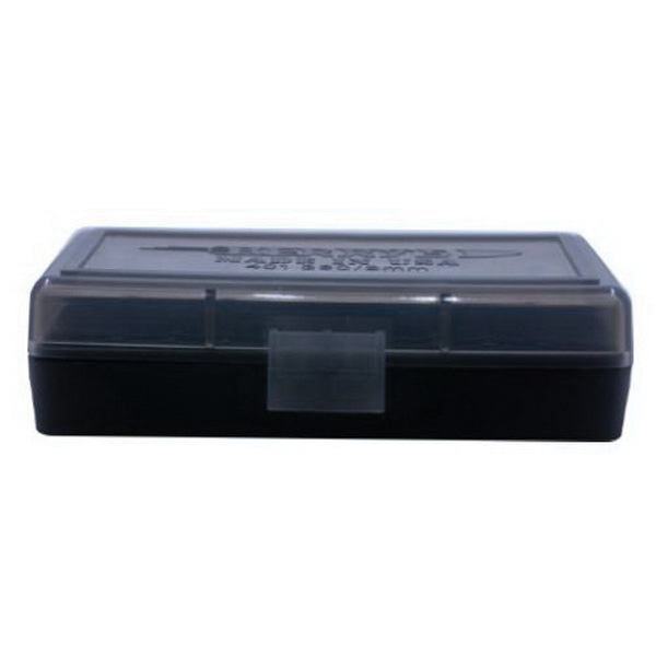 Berrys Bullets 401 .380/9mm 50 Round Flip-Top Ammo Box, Smoke/Black - 19642