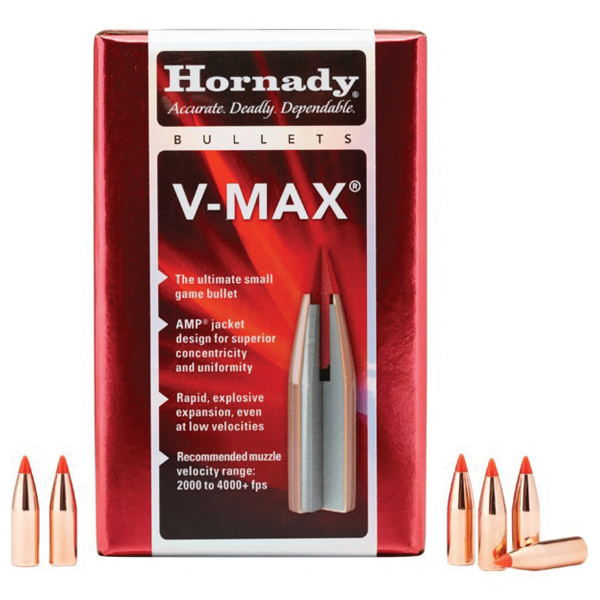 Hornady V-MAX .20 40 gr Rifle Bullet, 250/box - 22606