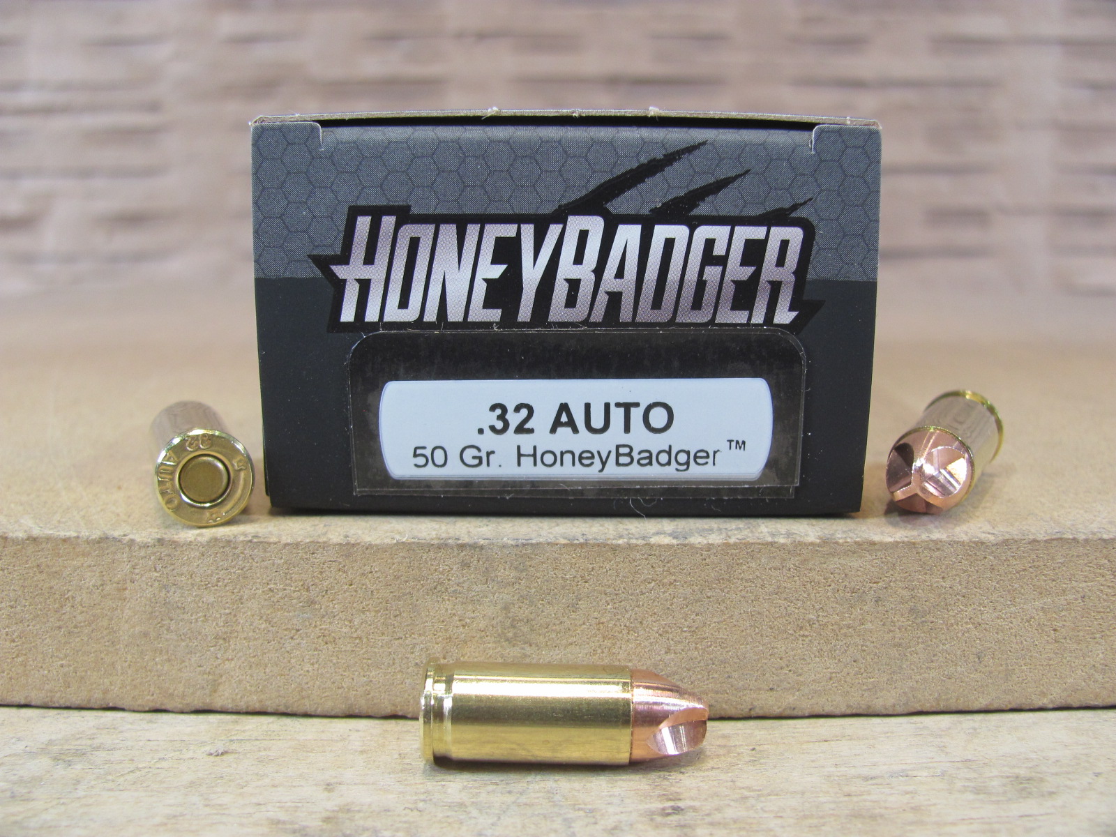 20 Round Box – 32 Auto 50 Grain HoneyBadger Defense Black Hills Ammo – D32AUTON120