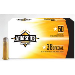 Armscor Ammo .38 Special 158 GR Lead RNFP 50-PACK Made IN USA - 50rd Box