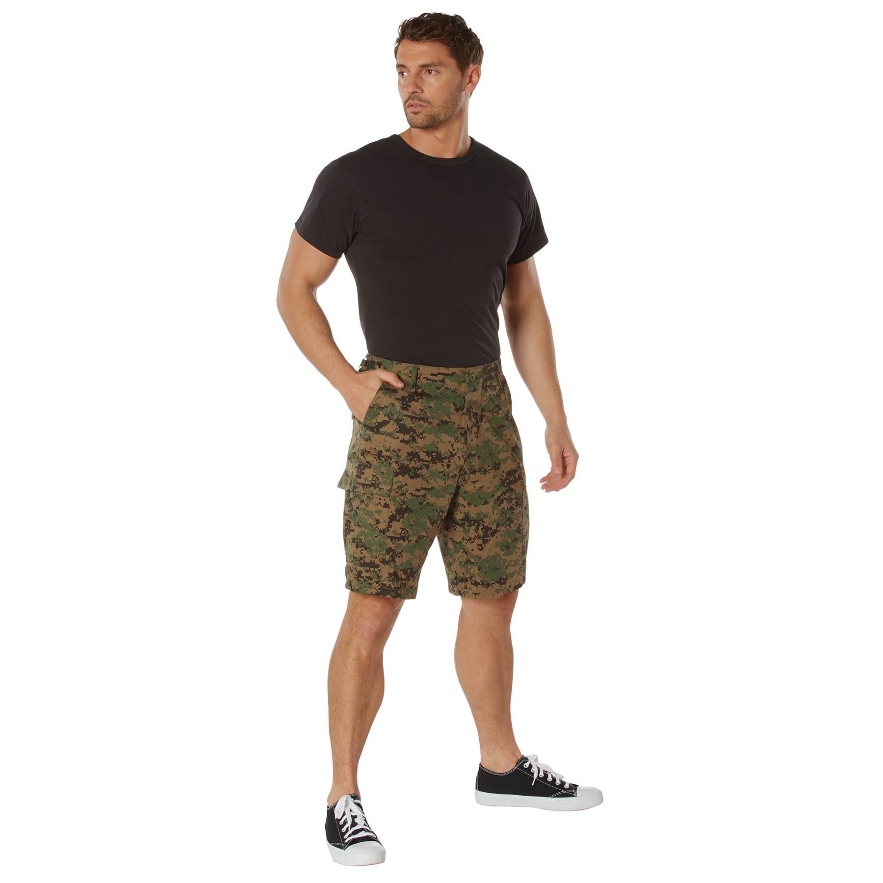 Rothco Digital Camo Bdu Shorts - Woodland Digital Camo, Medium