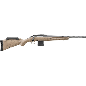 Ruger American Ranch Gen II Bolt Action Rifle 6.5 Grendel 16.1" Fluted Cobalt Cerakote Threaded Barrel Cobalt Cerakote Frame Flat Dark Earth Raised Comb Stock