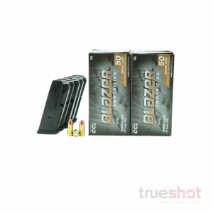 BUNDLE DEAL: 5 Black 10 Round Canik METE MC9 Magazines and 500 Rounds of Ammo - CCI 9mm 115 Grain