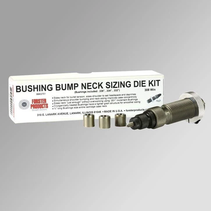Forster Bushing Bump Kit 6.5 Creedmoor-Neck Sizing Die 3 Bushings .292 .290 .288