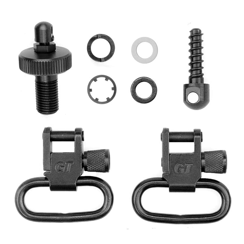 Grovtec US Inc Locking Swivel Set Fits Mossberg 500, Black