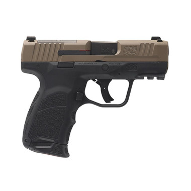 HK CC9 9mm 12rd Micro-compact Pistol, Midnight Bronze (OR) Slide