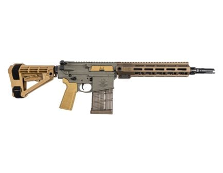 PSA Sabre-10A1 Forged 12.5" .308 Pistol w/Rifle Speed Gas Block and SBA-4 Brace, Moss Green