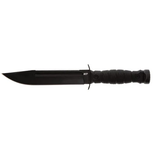 Smith & Wesson Ultimate Survival Fixed Blade Drop Point Knife, Black - 1117202