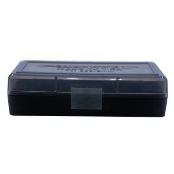 Berrys Bullets 401 .380/9mm 50 Round Flip-Top Ammo Box, Smoke/Black - 19642