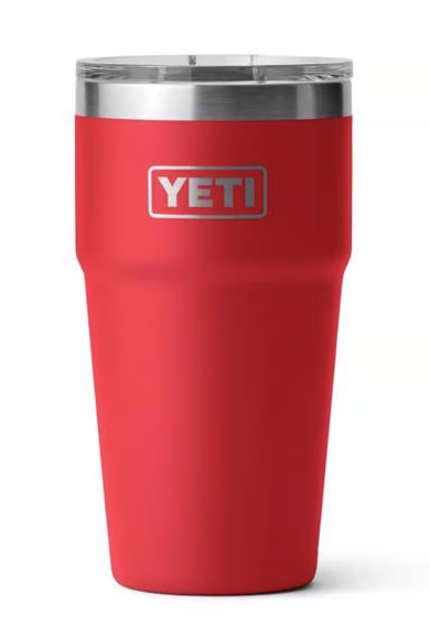 YETI Rambler 20 oz Stackable Tumbler with MagSlider Lid, Rescue Red