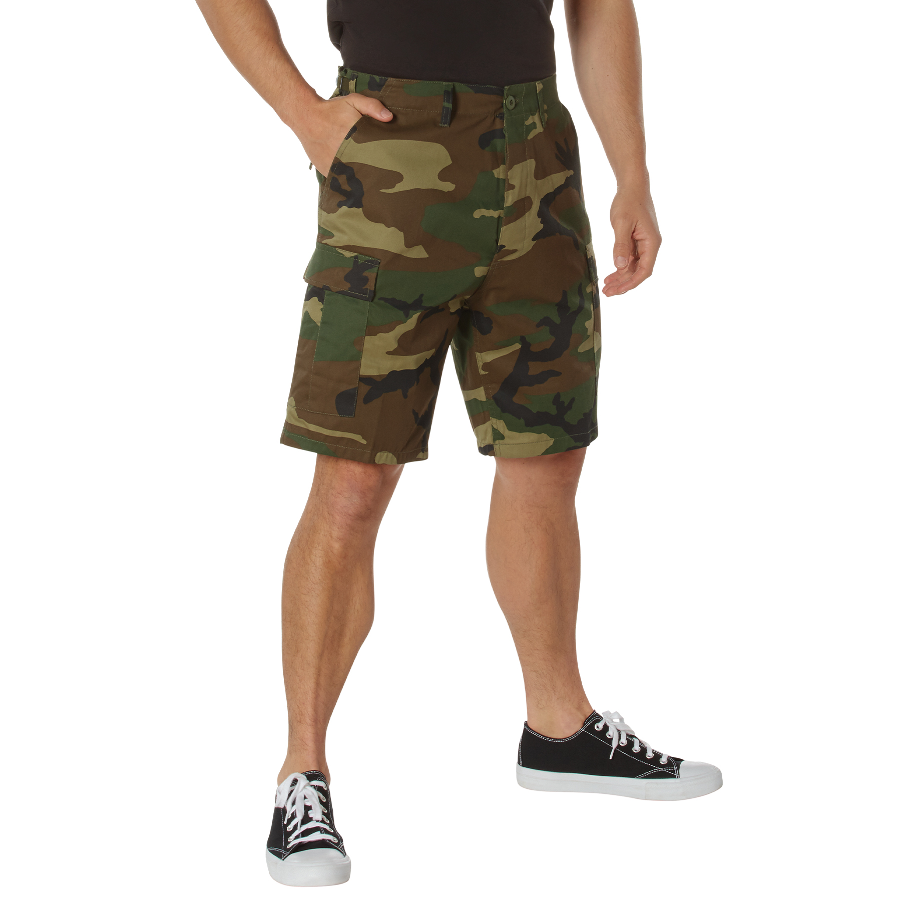 Rothco Camo Bdu Shorts - Woodland Camo, Medium