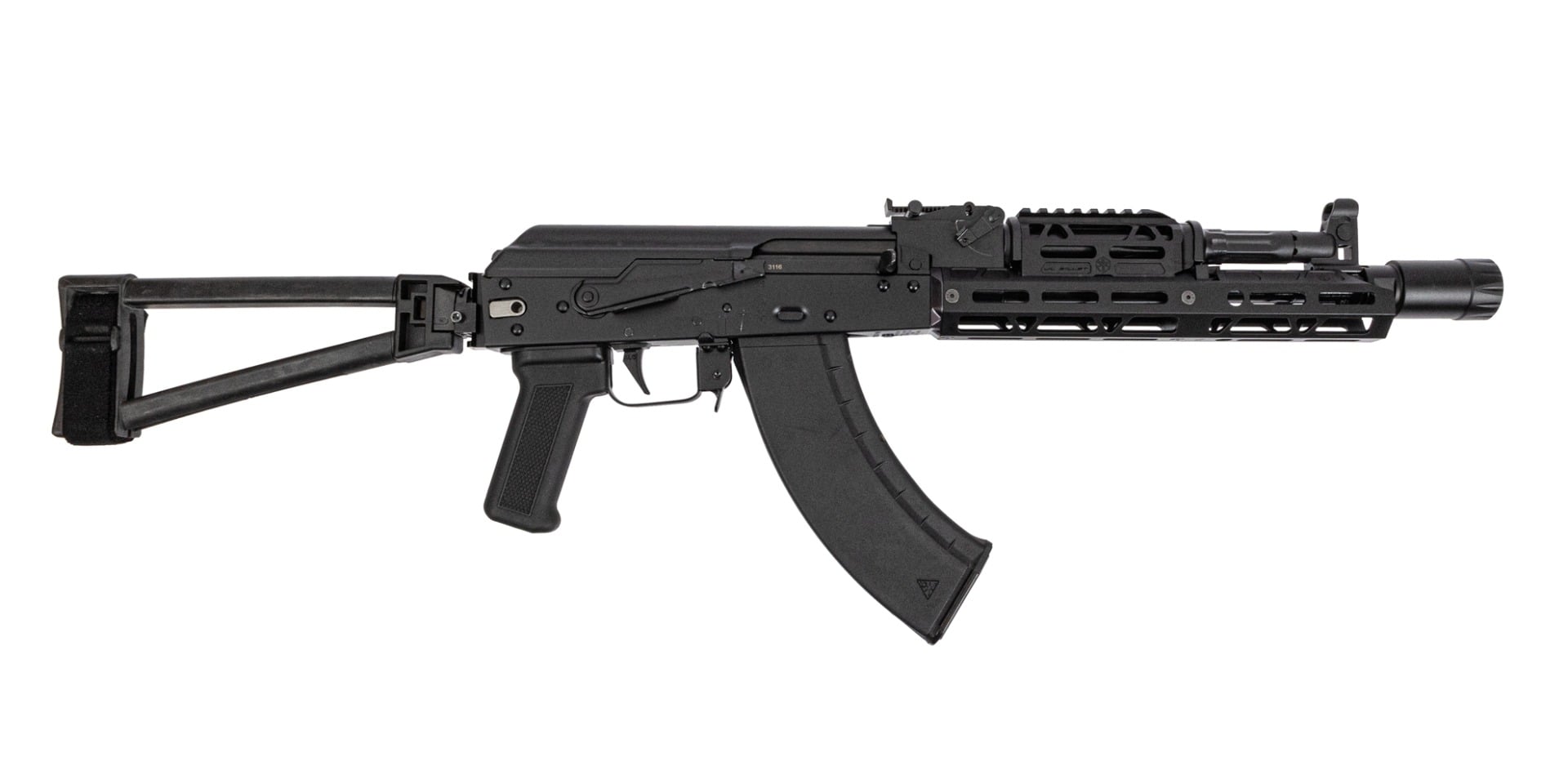 PSA AK-104 Triangle Side Folding Pistol with JL Billet Rail