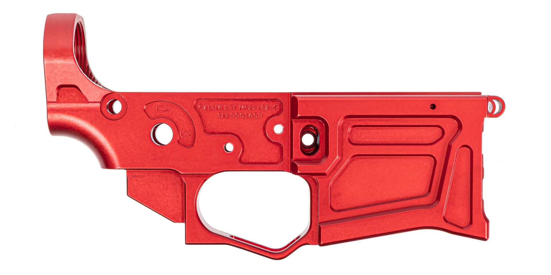 Lead Star Arms LSA-15 Billet Lower Receiver Non-Skel, Red