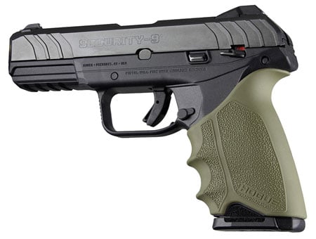 Hogue HandAll Beavertail Grip Sleeve for Ruger Security 9 Pistol, Olive Drab Green - 17701
