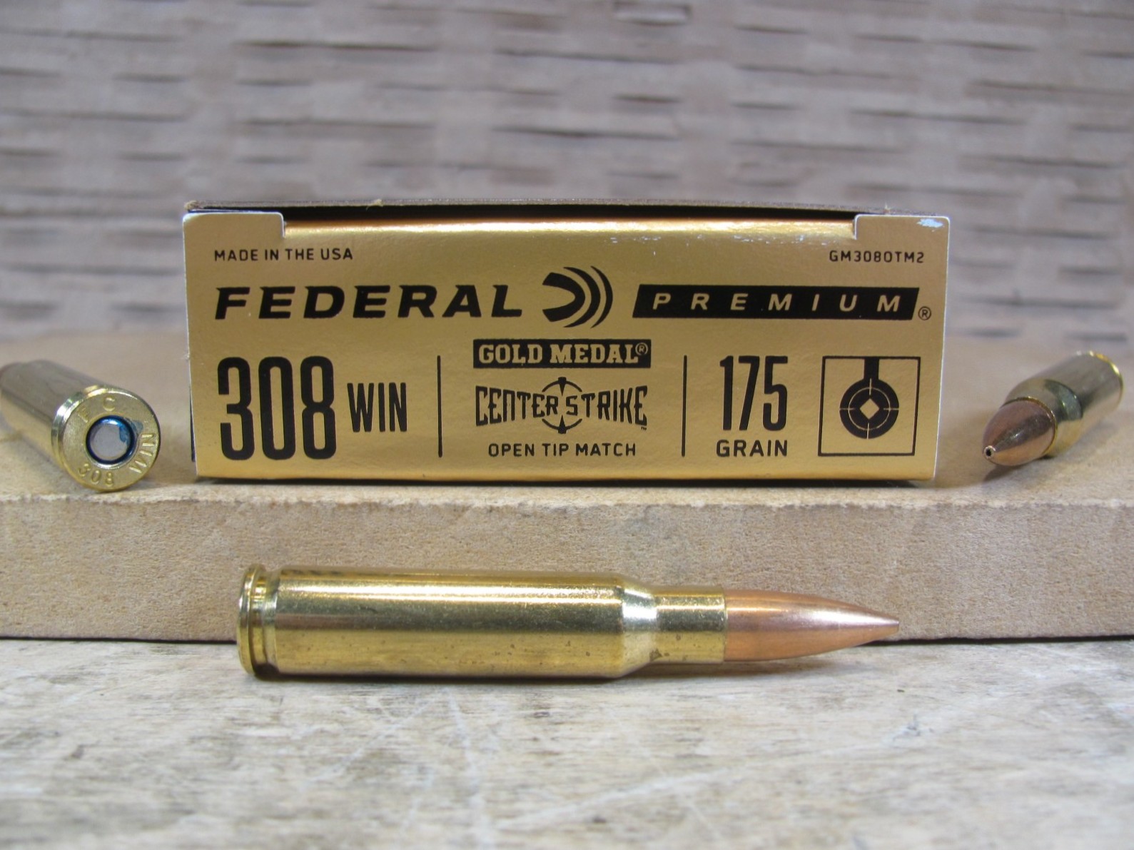200 Round Case – 308 Win 175 Grain Open Tip Match Federal Premium Gold Medal Ammo – GM308OTM2