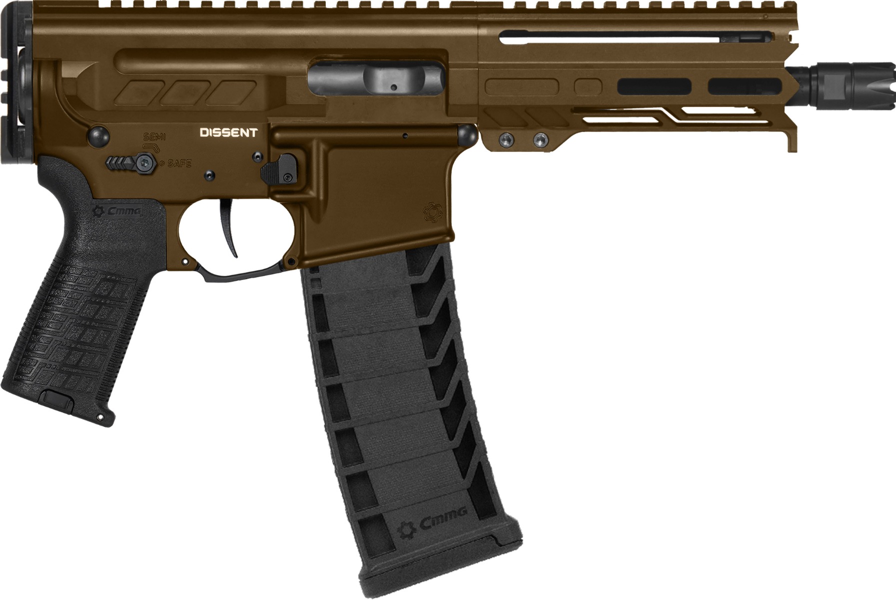 CMMG Dissent MK4 9mm 6.50" 33rds, Midnight Bronze Cerakote - 94A6867MB