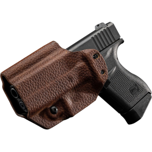 Mission First Tactical Hybrid IWB Holster Ambidextrous Glock 19, 19X, 23, 32, 44, 45 Kydex/Leather Brown