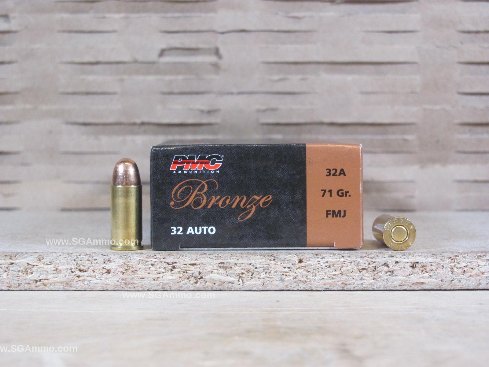 1000 Round Case – 32 Auto 71 Grain FMJ Ammo by PMC – 32A