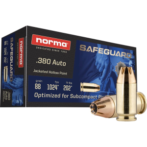 Norma 803807680 380 88 GR Jacketed Hollow Point Safeguard - 50rd Box