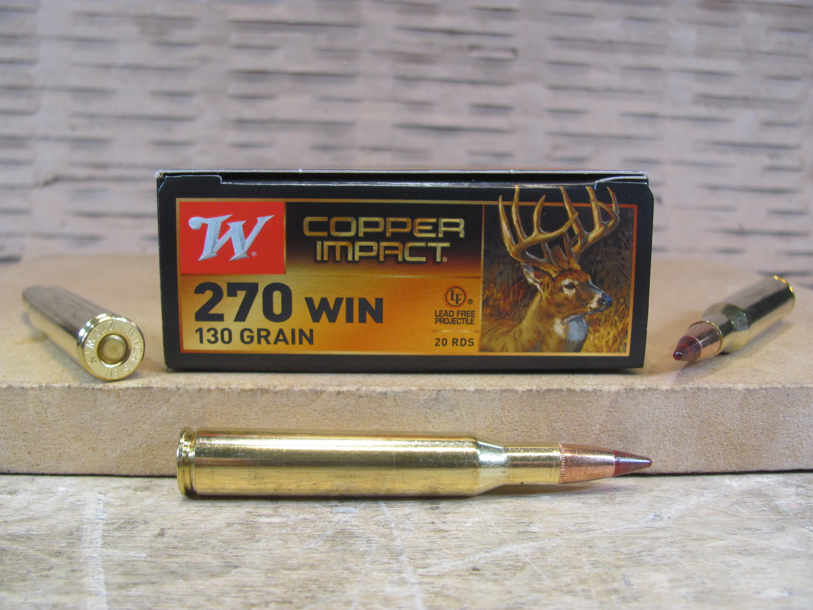 200 Round Case – 270 Win 130 Grain Copper Impact Extreme Point Winchester Ammo – X270CLF