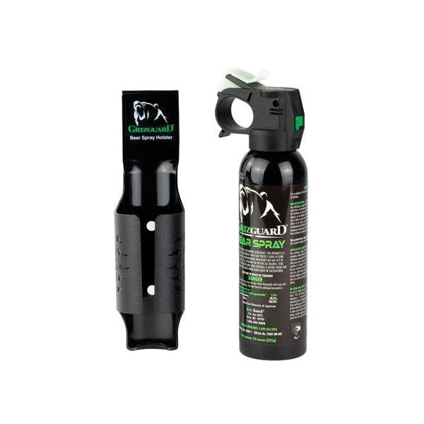Personal Security Griz Guard Bear Spray w/Holster, 7.9 oz Aerosol Can Black
