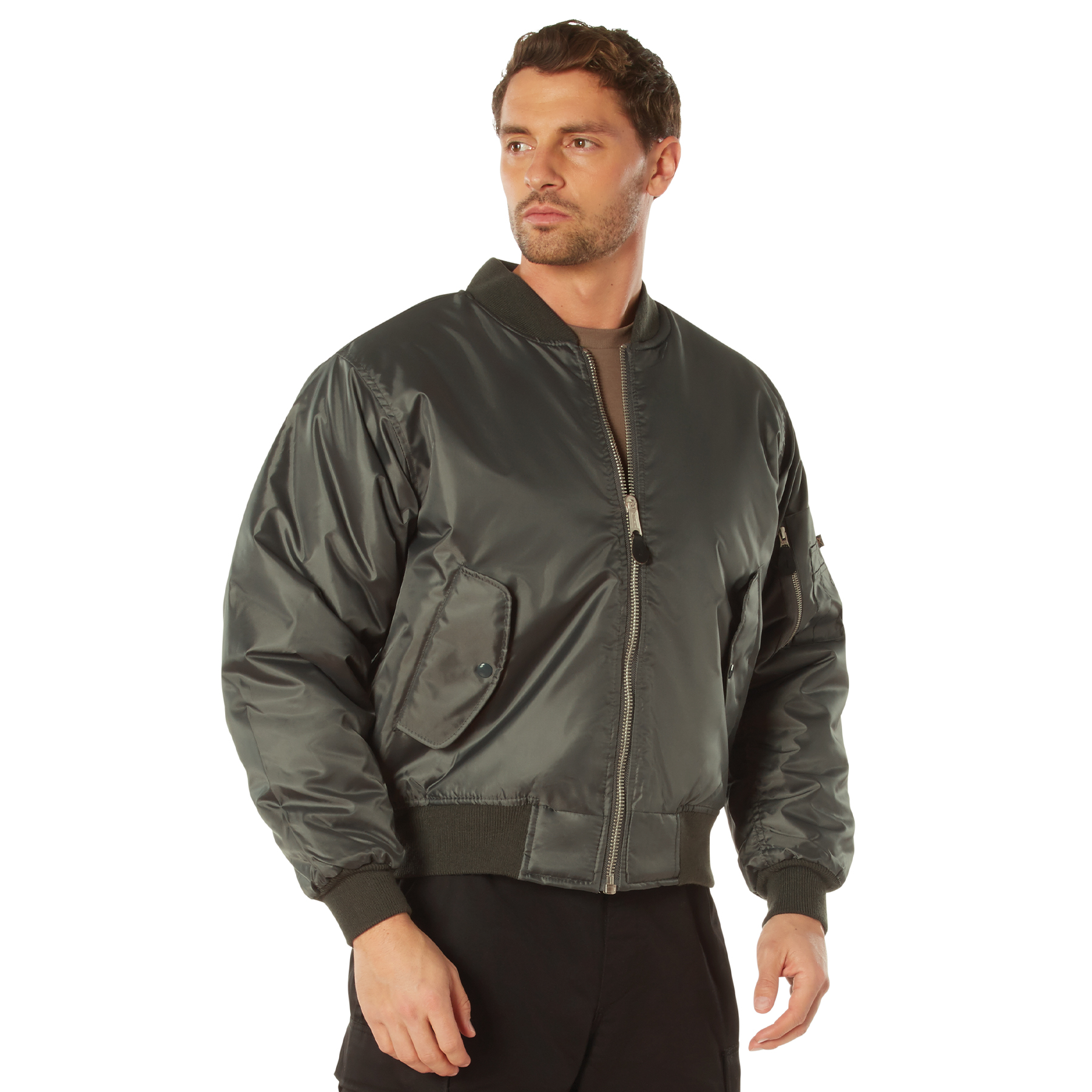 Rothco Ma-1 Flight Jacket - Gunmetal Grey, Large