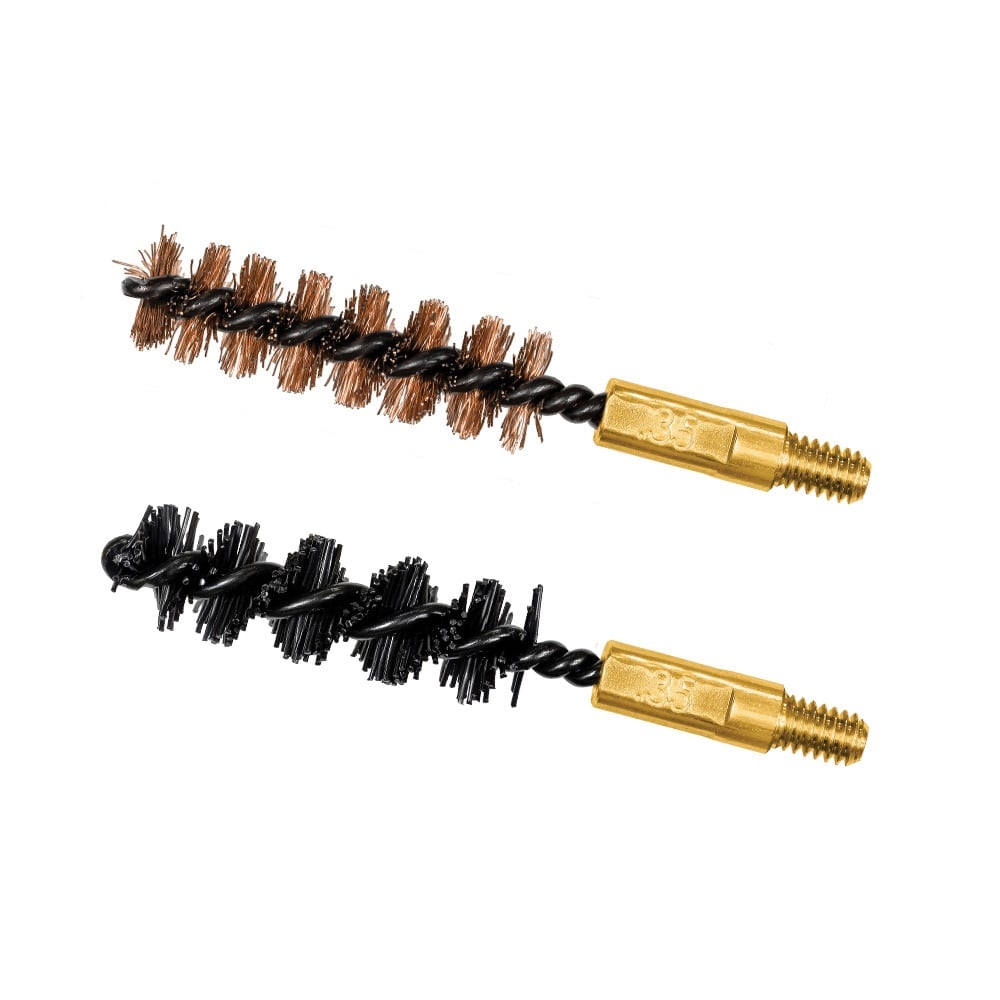 Otis .338 Cal/.35 Cal/.357 Cal Bronze/Nylon 2-Pack Bore Brush #8-32 - FG335NB