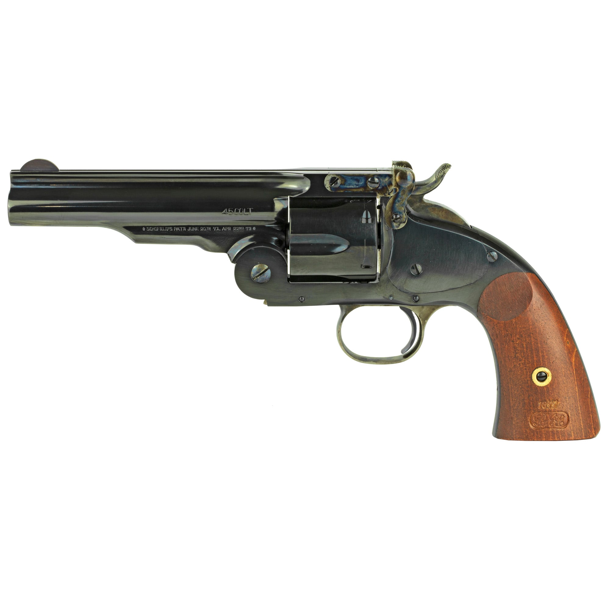 CIMARRON NO.3 SCHOFIELD 45LC – 5″ FS BLUED WALNUT - No Credit Card Fees - Free Shipping