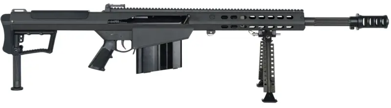 Barrett 20183 M107A1 50 BMG 10+1 20" Fluted Barrel, Picatinny Rail Receiver, M-LOK Handguard, QD BiPod Forend, Black Polymer Grip