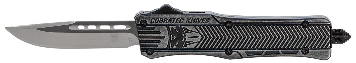 CobraTec Small CTK-1 2.75" Drop Point OTF Knife, Stonewash - SSWCTK1SDNS