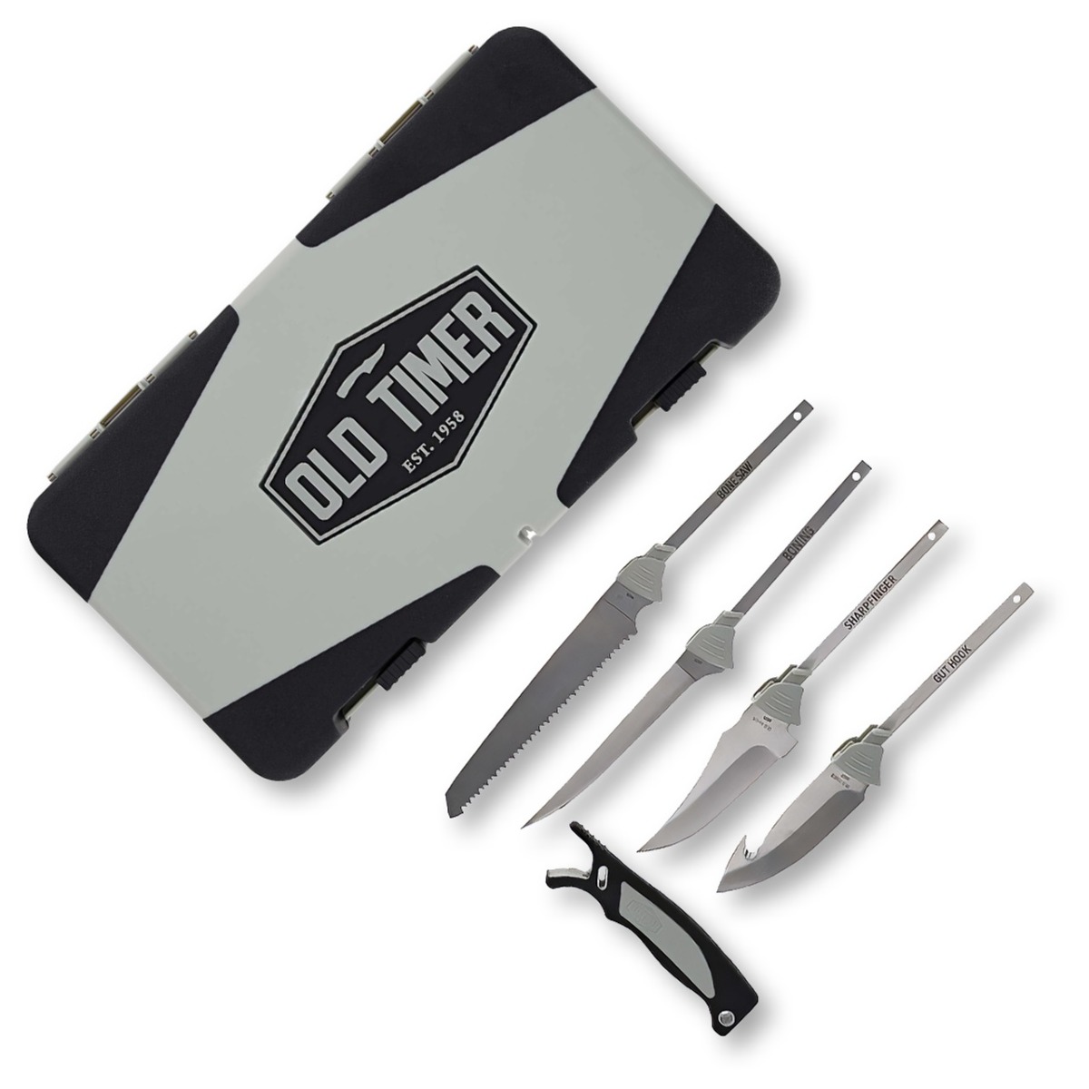 Old Timer Switch-It Fixed Blade Hunting Knife Set, Gray - 1160966
